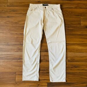 Corneliani ID Luxury Denim Y5P Beige Relaxed Fit Casual Pants Men’s Size 36
